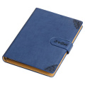 Wire-O PU Leather Hardcover Notebook com bloqueio